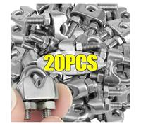 Abrazadera de cable de acero inoxidable M3 M5, tipo perno en U, for tensores, cercas metálicas, tendederos, etc. para Reparación Tuberías y Industriale(M3-10PCS)