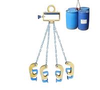 Abrazadera de cadena de elevación de tambor con ganchos para barriles de plástico y acero de 55 galones, accesorio de grúa de elevación doble, solución de elevación