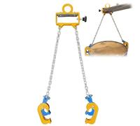 Abrazadera de cadena de elevación de tambor con ganchos para barriles de plástico y acero de 55 galones, accesorio de grúa de elevación doble, solución de elevación