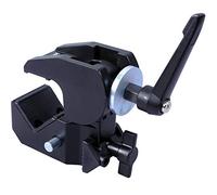 Abrazadera de cangrejo para cámara de fotos de metal universal para tubos redondos de 5cm y trípode de 3cm de tubo cuadrado de escritorio, estantería de madera, 5/8" 1/4" M5 con agujeros de tornillo