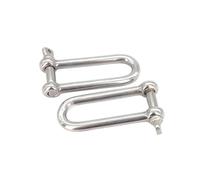 Abrazadera de carga con grillete D largo de acero inoxidable 304, M4, M5, M6, M8, M10 for cadenas, cuerda de elevación(M10-1Pcs)