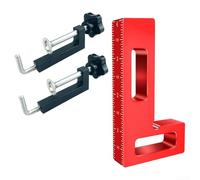 Abrazadera de carpintería de ángulo recto, abrazadera de esquina de aluminio de precisión de 90 grados para un montaje fuerte, anodizado resistente al óxido, para cajas, cajones, armarios (C)