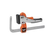 Abrazadera de carraca para valla de sierra de mesa y rieles de taller - Rango de sujeción de 150-1470 mm, construcción de aleación de zinc resistente con funda de agarre suave