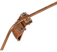 Abrazadera de cobre para canalón Dehn para cordón 13-25mm con cala de dos tornillos - 338007