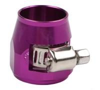 Abrazadera de colector de aceite de aleación de aluminio An8 para tubería de combustible y tubo de agua, clip de manguera de malla, color negro, pieza de repuesto directa (morado)