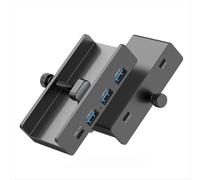 Abrazadera de concentrador USB, adaptador divisor USB 3.0 para accesorios de PC de escritorio, clip de concentrador de extensión USB