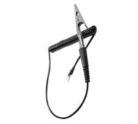 Abrazadera de conexión a tierra de alambre de resorte Clip de cable de tierra para TS80 y para soldadores TS100, cable antiestático de 1 5 m con terminal tipo U para aplicaciones de soldadura
