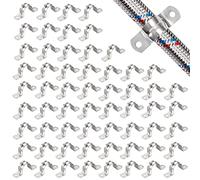 Abrazadera de Correa de Tubo, 60pcs Abrazadera de Clips de U-Tubo de Acero Inoxidable 20 mm, Manguera Sujetador Antióxido para la Fijación de Gas Tuberías de Agua