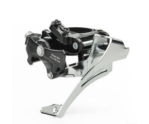 Abrazadera de desviador delantero para plato 42/44T - Compatible con velocidades 7/8/9/10 - Tirador superior/inferior - Construcción de aleación de aluminio - para bicicletas de montaña y carretera