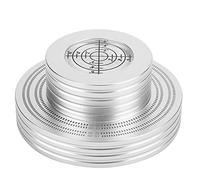 Abrazadera de Disco para Tocadiscos con Estabilizador de Peso Récord LP con Gradiente Alto, 33 Rpm 45 Rpm, Almohadilla de Base Suave, Material Duradero, Negro Plateado, para
