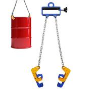 Abrazadera de elevación de tambor resistente con ganchos y cadenas para un manejo seguro del barril, remolque y elevación de taller de garaje