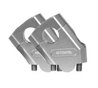 Abrazadera De Elevación para Manillar De Motocicleta Universal, Soporte De Base Elevada De 22 Mm Y 28 Mm para Pit Bike(22mm Silver)