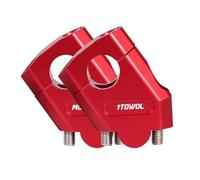 Abrazadera De Elevación para Manillar De Motocicleta Universal, Soporte De Base Elevada De 22 Mm Y 28 Mm para Pit Bike(22mm Red)