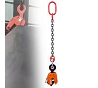 Abrazadera de Elevación Única, Abrazadera de Elevación con Placa de Bloqueo Vertical con Eslinga de Cadena, Capacidad Nominal 2T/4409LB, Naranja(0.5m/1.6ft)
