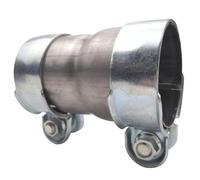 Abrazadera de escape, conector de la tubería de la junta de la junta de 45 mm a 55 mm, la manga del tubo de la tubería de la cubierta del silenciador de acero inoxidable 2 pulgadas de 2 pulgadas