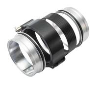 Abrazadera De Escape V-Band Abrazadera de banda en V escape 2/2,5/3/3,5/4 pulgadas, abrazadera HD liberación rápida aluminio for tubo Turbo/Intercooler, color negro(2.5inch)