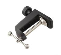 Abrazadera de escritorio de aleación de aluminio estable con estructura de perfil en C Junta ajustable bidireccional e inserto de esponja protectora para montaje seguro del equipo (negro)