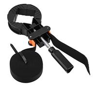 Abrazadera de esquina ajustable de 6 m, correa de nailon, 4 mandíbulas, soporte para marco de fotos, herramienta para trabajar la madera (negro)