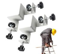 Abrazadera de esquina de 90 grados, pinzas de madera de 90 grados | Timbres de esquina de metal de 2 piezas - Herramienta de sujeción en forma de T con cuadrados de posicionamiento de mandíbula swing