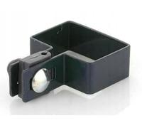 Abrazadera de extremo rectangular en set de 60 x 40 mm para alambre de 6 mm de diámetro, color antracita para postes de vallas, fijación de vallas de rejilla, abrazadera de puntal