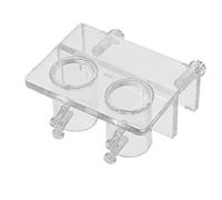 Abrazadera de Fijación para Acuario de Acrílico Doble Ranura | Soporte Tornillo para Pared del Tanque, Sujeción Ajustable para Tubo 12-16mm y Montaje 5-15mm