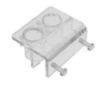 Abrazadera de Fijación para Acuario, Soporte Acrílico de Tubo Doble | Manguera y Varilla Calefactora, Diseño Transparente, Protege Pared del Tanque, Uso en Pecera
