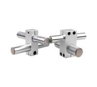 Abrazadera De Fijación Pilar, Vertical Diámetro Fijo, Aleación Aluminio, Eje Óptico, Bloque Cruzado, Soporte Tubo Acero, Connecti(Same diameter18x18)