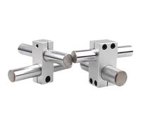 Abrazadera de fijación Pilar, vertical diámetro fijo, aleación aluminio, eje óptico, bloque cruzado, soporte tubería acero, conector(Different 10mmx16mm)