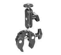 Abrazadera de foto profesional con dos cabezales de bola y una capacidad de carga de 1 5 kg para lámparas de estudio fotográfico