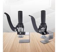 Abrazadera de instalación de panel de cajón con mecanismo de liberación rápida, prensa de carpintería de acero inoxidable para daños - Montaje del gabinete, en forma de L y arco C (B)