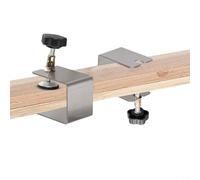 Abrazadera de instalación frontal de cajón de acero inoxidable para plantilla de herrajes de gabinete, ajustable hasta 46 mm, almohadilla antideslizante, perilla de flor de ciruelo, paquete de 2 (71 x