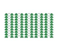 Abrazadera de invernadero Clip de película para plantas de plástico PE 50 piezas Clip de varilla de red de sombra de doble cabeza antideslizante para tubo de película de invernadero Parasol Clip (11