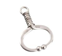 Abrazadera de la nariz de ganado, acero inoxidable anillo de la nariz de la vaca del W anillo de la nariz de primavera No se requiere un golpe para vacas de granja vacas lecheras (Medio W)