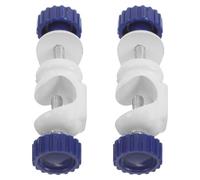 Abrazadera de Laboratorio de Metal y Plástico, Doble Tornillo | Conector Cruzado a 90 Grados, para Varillas y Soportes de Laboratorio, Montaje Preciso en Química y Biología