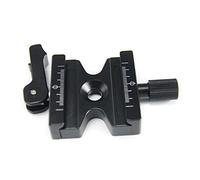 Abrazadera de liberación rápida con perilla de palanca ajustable, tornillo de 3/8 pulgadas para placa QR estándar Arca base de montaje QR con cabezal de bola QR con perilla ajustable