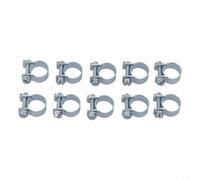 Abrazadera de línea de combustible estilo Jubilee para tubos de radiador de refrigerante de gasolina diésel de tamaño mini con banda de acero al carbono galvanizado y tornillo de cabeza estándar (13