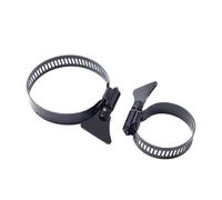 Abrazadera de llave ajustable for manguera, abrazadera engranaje tornillo sin fin acero inoxidable negro 6-235mm for grifo, tuberías agua automotrices, 1-5 uds(6-12mm 5pcs)
