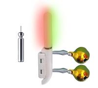 Abrazadera de luz para caña de pescar, indicador impermeable de luces de caña de pescar, lámpara de búsqueda de peces recargable, palo brillante para profesionales, principiantes y entusiastas