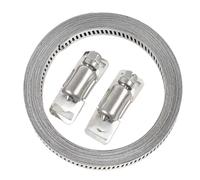 Abrazadera de manguera ajustable de acero inoxidable 304, banda de tornillo de bricolaje con sujetadores, clip de engranaje helicoidal de 12,7 mm de ancho, tubería de agua de jardín(4M - 15 Snap)