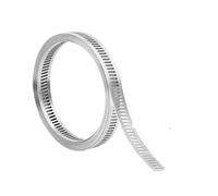 Abrazadera de manguera ajustable de acero inoxidable 304 con tornillos de fijación, de 12,7 mm de ancho, for jardín.(2.5M - 6 Snap)