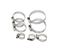 Abrazadera de manguera con transmisión por tornillo sin fin ajustable, Abrazaderas de manguera y tubería con sinfín ajustables, acero inoxidable 304, paquete de 10, varios tamaños(812mm)