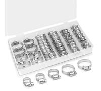 Abrazadera de manguera de acero sin cierre de seguridad universal compatible con el juego de sujetadores de tubería de mantenimiento mecánico abrazaderas de conector de tubería seguras