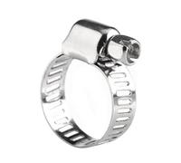 ABRAZADERA DE MANGUERA DE BANDA DE TORNILLO AJUSTABLE DE ACERO INOXIDABLE CLIP DE TUBO DE DE 10 UNIDS (8-12)