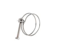 Abrazadera de manguera de doble línea Kit surtido de abrazaderas de manguera de aro de garganta, Clip de tubo fijo, doble alambre, acero inoxidable 304, 1 ud.(16-19 x 1.8mm)