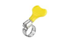 Abrazadera de manguera de tornillo sin fin, tipo llave, ajustable, de acero inoxidable, con mango de plástico for asegurar la manguera.(12pcs 10-16mm)