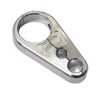 Abrazadera de manillar de aluminio, 25 mm, cromo para cable | Aleación de aluminio, revestimiento de cromo, resistente a la corrosión, 7 cm de longitud, fácil instalación