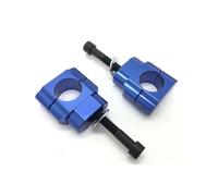 Abrazadera De Manillar Motocicleta Aleación Aluminio CNC 1 1/8" 28 Mm Elevadores Manillar Elevación Moto(Blue)