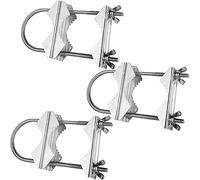 Abrazadera de mástil de antena doble con pernos en U,kit de montaje resistente antioxidante para jamón, CB, TV, tubo, poste de bandera, paraguas, sombrillas (3 juegos)