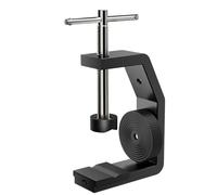 Abrazadera de mesa ajustable para cámara con puntos de montaje de 1/4 pulgadas para cámaras de estudio y monitores, accesorios fotográficos