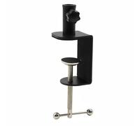 Abrazadera de mesa C, abrazadera de escritorio de hierro, soporte de brazo ajustable para brazo de micrófono y lámpara de mesa de escritorio (negro)